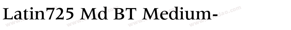 Latin725 Md BT Medium字体转换